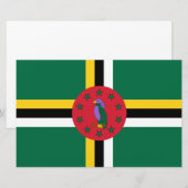 Papeterie Drapeau de la Dominique (Devant / Derrière)