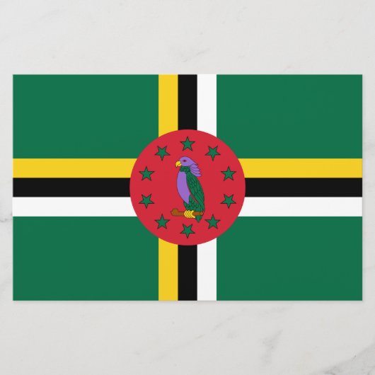 Papeterie Drapeau de la Dominique (Devant)