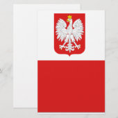 Papeterie drapeau de la pologne (Devant / Derrière)