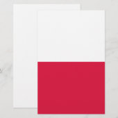 Papeterie Drapeau de la Pologne (Devant / Derrière)