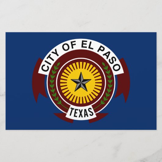 Papeterie Drapeau de la ville d'El Paso (Texas) (Devant)