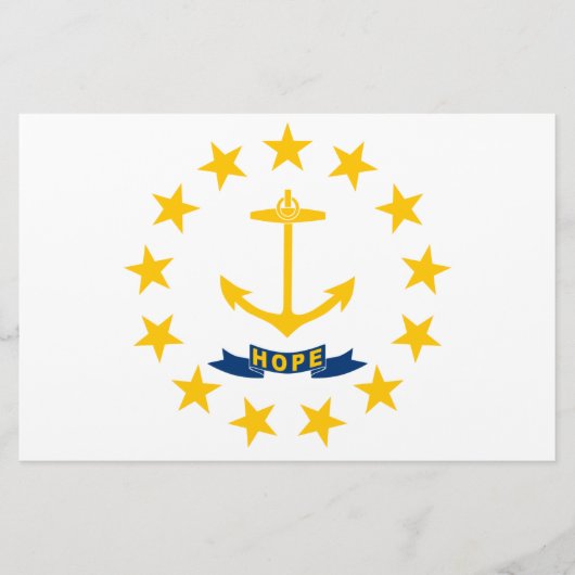 Papeterie Drapeau de l'État de Rhode Island (Devant)