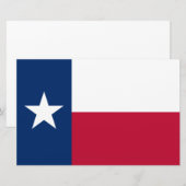 Papeterie Drapeau de l'État du Texas (Texas) (Devant / Derrière)
