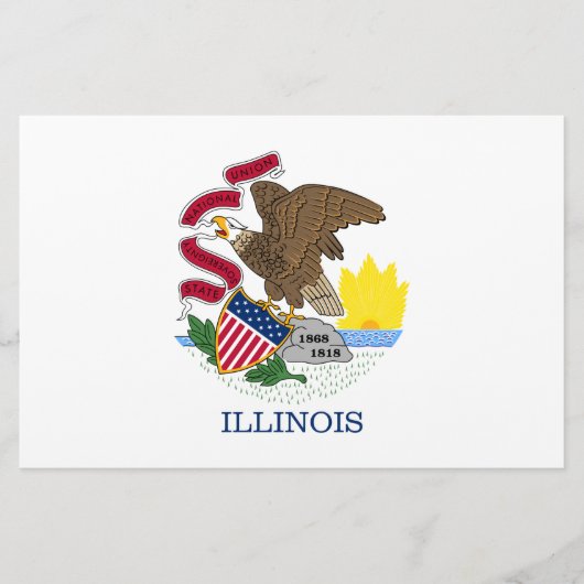 Papeterie Drapeau de l'Illinois (Devant)