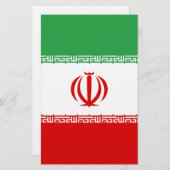 Papeterie Drapeau de l'Iran (Devant / Derrière)