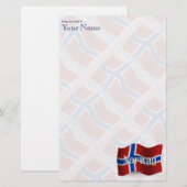 Papeterie Drapeau de ondulation de la Norvège (Devant / Derrière)