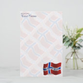 Papeterie Drapeau de ondulation de la Norvège (Debout devant)