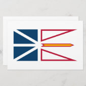 Papeterie Drapeau de Terre-Neuve-et-Labrador (Canada) (Devant / Derrière)