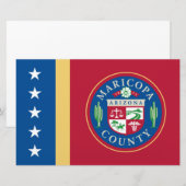 Papeterie Drapeau du comté de Maricopa (Arizona) (Devant / Derrière)