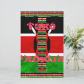 Papeterie Drapeau du Kenya : Tuko Pamoja - Design d'art de l (Debout devant)