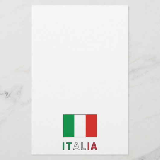 Papeterie Drapeau et mot Italia (Devant)