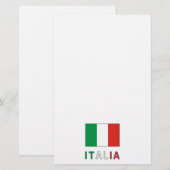Papeterie Drapeau et mot Italia (Devant / Derrière)
