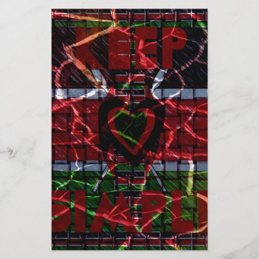 Papeterie Drapeau fissuré : Faites simple - Résilience kenya (Devant)