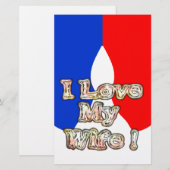 Papeterie Drapeau français Hakuna Matata I love My Wife imag (Devant / Derrière)