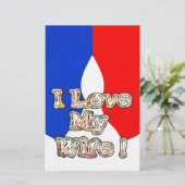 Papeterie Drapeau français Hakuna Matata I love My Wife imag (Debout devant)