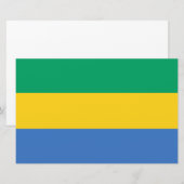 Papeterie Drapeau gabonais (Gabon) (Devant / Derrière)