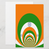 Papeterie Drapeau indien Kaleidoscope : Unité et patriotisme (Devant / Derrière)