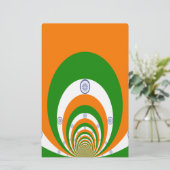 Papeterie Drapeau indien Kaleidoscope : Unité et patriotisme (Debout devant)