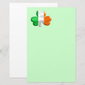 Papeterie Drapeau irlandais de trèfle de shamrock (Devant / Derrière)