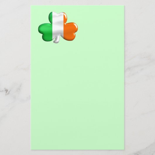 Papeterie Drapeau irlandais de trèfle de shamrock (Devant)