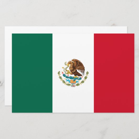 Papeterie Drapeau mexicain (Mexique) (Devant / Derrière)