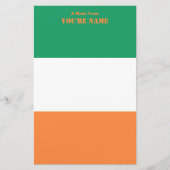 Papeterie Drapeau national de l'Irlande, Norme irlandaise, B (Devant)