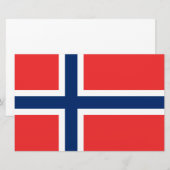 Papeterie Drapeau norvégien (Norvège) (Devant / Derrière)
