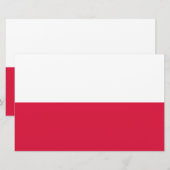 Papeterie Drapeau Polonais (Pologne) (Devant / Derrière)
