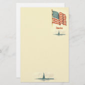 Papeterie Drapeau vintage américain (Devant / Derrière)