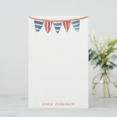 Papeterie Drapeaux côtiers de plage nautique Personnalisé (Debout devant)