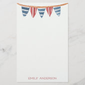 Papeterie Drapeaux côtiers de plage nautique Personnalisé (Devant)