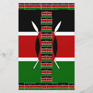 Papeterie Drapeaux miniers sans fil du Kenya Frames Art