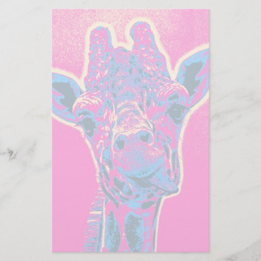 Papeterie Drôle Giraffe Sticking out son langue (Devant)
