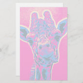 Papeterie Drôle Giraffe Sticking out son langue (Devant / Derrière)