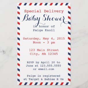 Papeterie du service postal baby shower