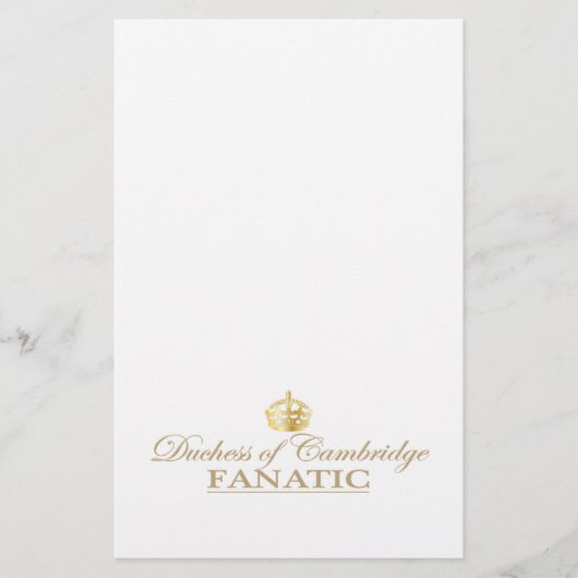 Papeterie Duchesse de Cambridge Fanatic (Devant)