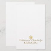 Papeterie Duchesse de Cambridge Fanatic (Devant / Derrière)