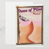 Papeterie Dune de Pilat, Dunes affiche de voyage France vint (Devant / Derrière)