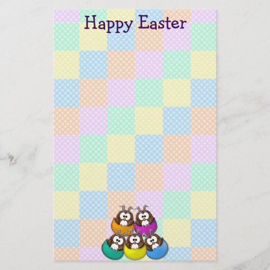 Papeterie Easter owl - rainbow (Devant)