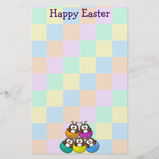 Papeterie Easter owl - rainbow (Devant)