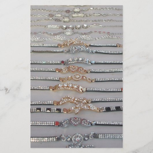 Papeterie Éblouissant Décoré Chaîne de Diamant Artwork Bijou (Devant)