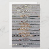 Papeterie Éblouissant Décoré Chaîne de Diamant Artwork Bijou (Devant / Derrière)