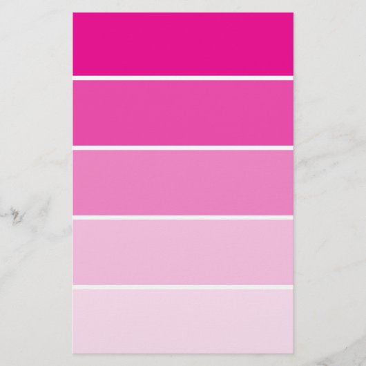 Papeterie Échantillons roses lumineux de peinture (Devant)