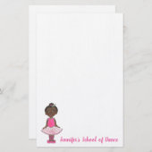 Papeterie École de danse personnalisée Studio enseignant Bal (Devant / Derrière)