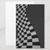 Papeterie Écran Drapeau de course en fibre de carbone (Devant / Derrière)