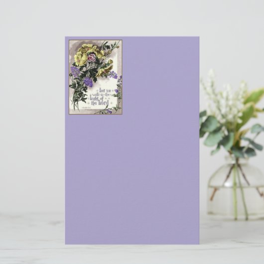 Papeterie Écriture avec fleurs (Debout devant)