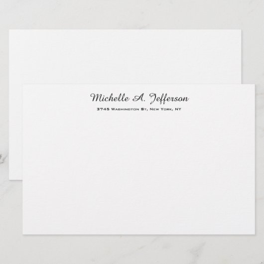 Papeterie Écriture Classique Créative Tendance Blanche (Devant / Derrière)