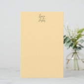 Papeterie Écriture Classique Élégante Nom Couleur Beige (Debout devant)