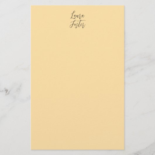 Papeterie Écriture Classique Élégante Nom Couleur Beige (Devant)