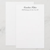 Papeterie Écriture Classique Simple et Blanche (Devant / Derrière)